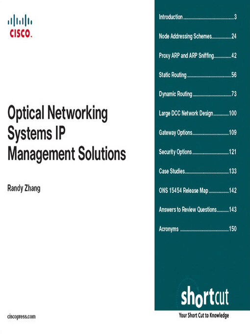 Title details for Optical Networking Systems IP Management Solutions (Digital Short Cut) by Randy Zhang - Wait list